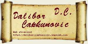 Dalibor Čapkunović vizit kartica